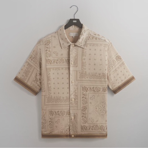Kith Bandana Mesh Woodpoint Shirt Sz S - Picture 1 of 11